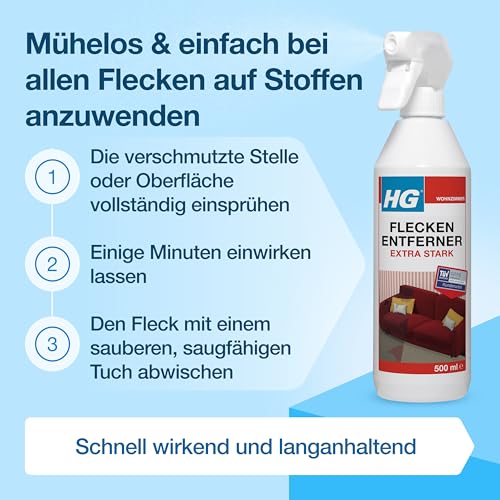 Fleckenspray HG Fleckenentferner für Textilien und Teppiche