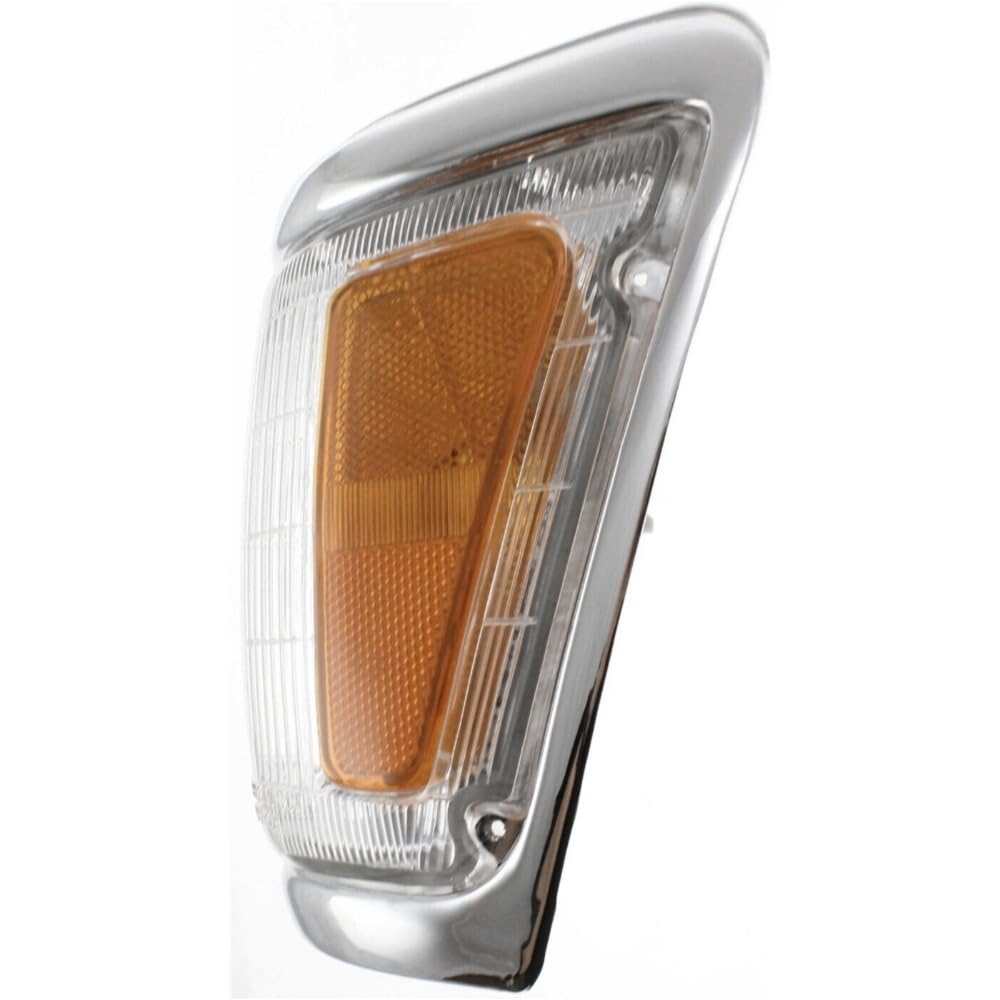 Jxngery Corner Light for Toyota for Pickup 1992-1995 W/Chrome Trim Driver Incandescent W/Bulb Clear&Amber Lens