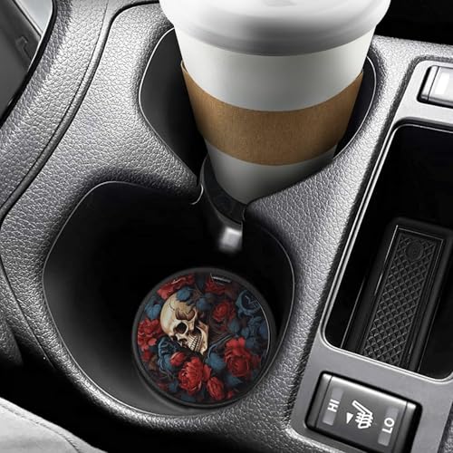 Portavasos para autos con diseño de calavera, 2 unidades miniatura 6