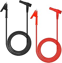 Cordons de Test a Fiches Bananes,2 Pièces 15 A,1000 V,Câbles a Pinces Crocodiles Robustes pour Multimètre,Test de Circuits Électriques
