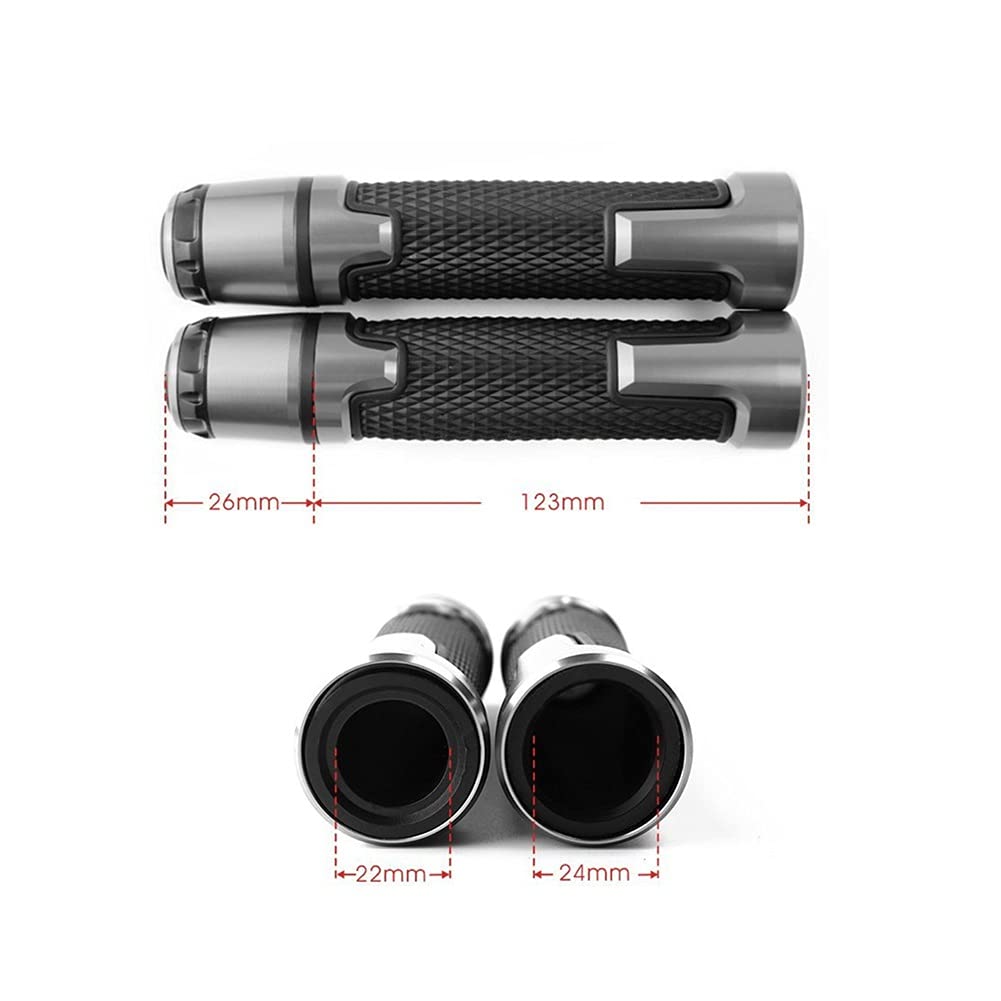 Motorradgriffe 7/8"22mm Universal Road Racing Motorrad Lenkerkappen Lenkergriffe Für Kawasaki ZX25R 2020 2021 ZX 25R 25 R. (Color : 2)