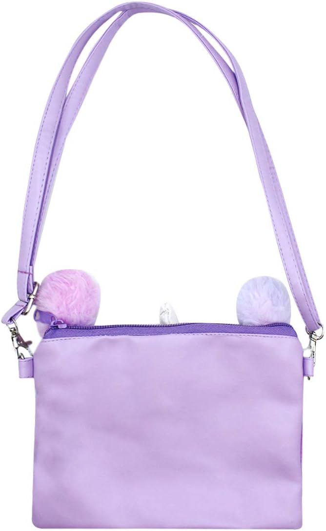 BOLLEY JOSS Kids Crossbody Purse Girls Rainbow Unicorn Soft Plush Handbag Envelope Tie Dye Bag Adjustable Shoulder Strap - Image 5