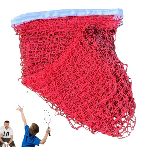 Red de bádminton – Malla de bádminton portátil de malla fuerte | Red de voleibol de tenis de alta resistencia con cordones de nailon, equipo de bádminton plegable, red de voleibol portátil para patio