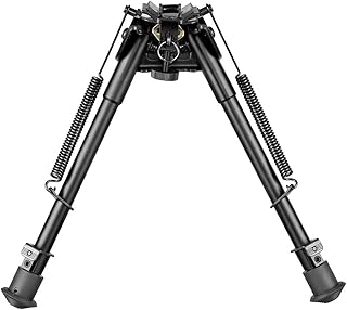 9-13 Inch Tactical Adjustable High Swivel Bipod Foldable Notched Legs Pivot Bench Rest Bi-Pod - bravovski