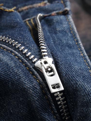 Mens Jeans Slim Fit Straight Leg Stretchy Streetwear Light Wash Summer Skinny Ripped Jeans4