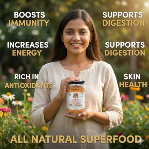 Image of Organic Bee Pollen 100% Pure & Raw | Natural Plant Based Protein | Rich in Minerals, Proteins, Vitamins and Anti-oxidants