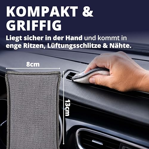 LICARGO Scrub Pad Auto Innenraum, 3 Stück – Mikrofaser Autoschwamm für porentiefe Reinigung von Kunststoff, Polster, Leder & Armaturen… – Ansicht 5