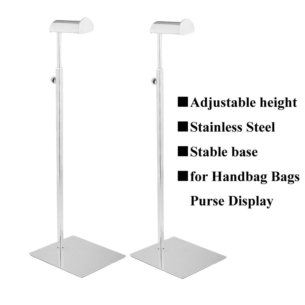 2pcs di Portapacchi Borsa Scaffale Sciarpa Organizer Stand per Borsetta Espositore In Acciaio Inox - Regolabile