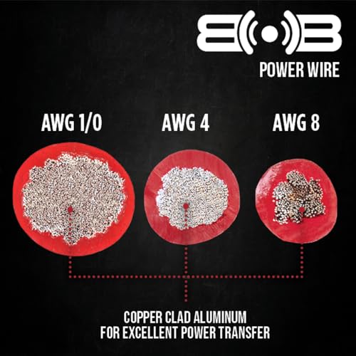 Image of Belva True 4 Gauge AWG Premium CCA Complete Amplifier Wiring Kit with OFC 2-Channel RCA Cable - BAK42 RED
