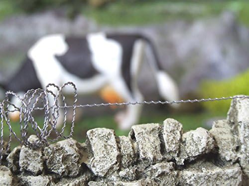 500cms Miniature Barbed Wire Fence 1:32/1:35 Scale, 54mm,WW2, Military Diorama FB040