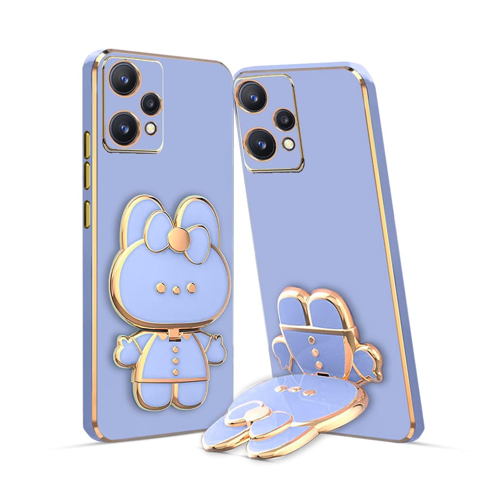 KARWAN®️ 6D Cat Back Case and Cover with Stand Compatible for Realme 9PRO (5G)| Stand and Mirror | Camera Protection | Electroplated | Folding Stand - Blue (B0CCLC46KW) Amazon Price History, Amazon Price Tracker