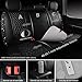 CAR Pass Bling Car Seat Covers, Microfiber Nappa Leather Luxury Cushioned, Waterproof Heavy-Duty Anti-Slip Universal Fit for Auto SUV Sedan, Sparkly Glitter Shining Rhinestone Full Set, Black Diamond