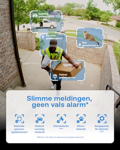 Arlo Essential 3 HD PTZ, WiFi-buitencamera, nachtzicht in kleur, licht, sirene, tweerichtingsaudio, 2 witte camera's - Afbeelding 3