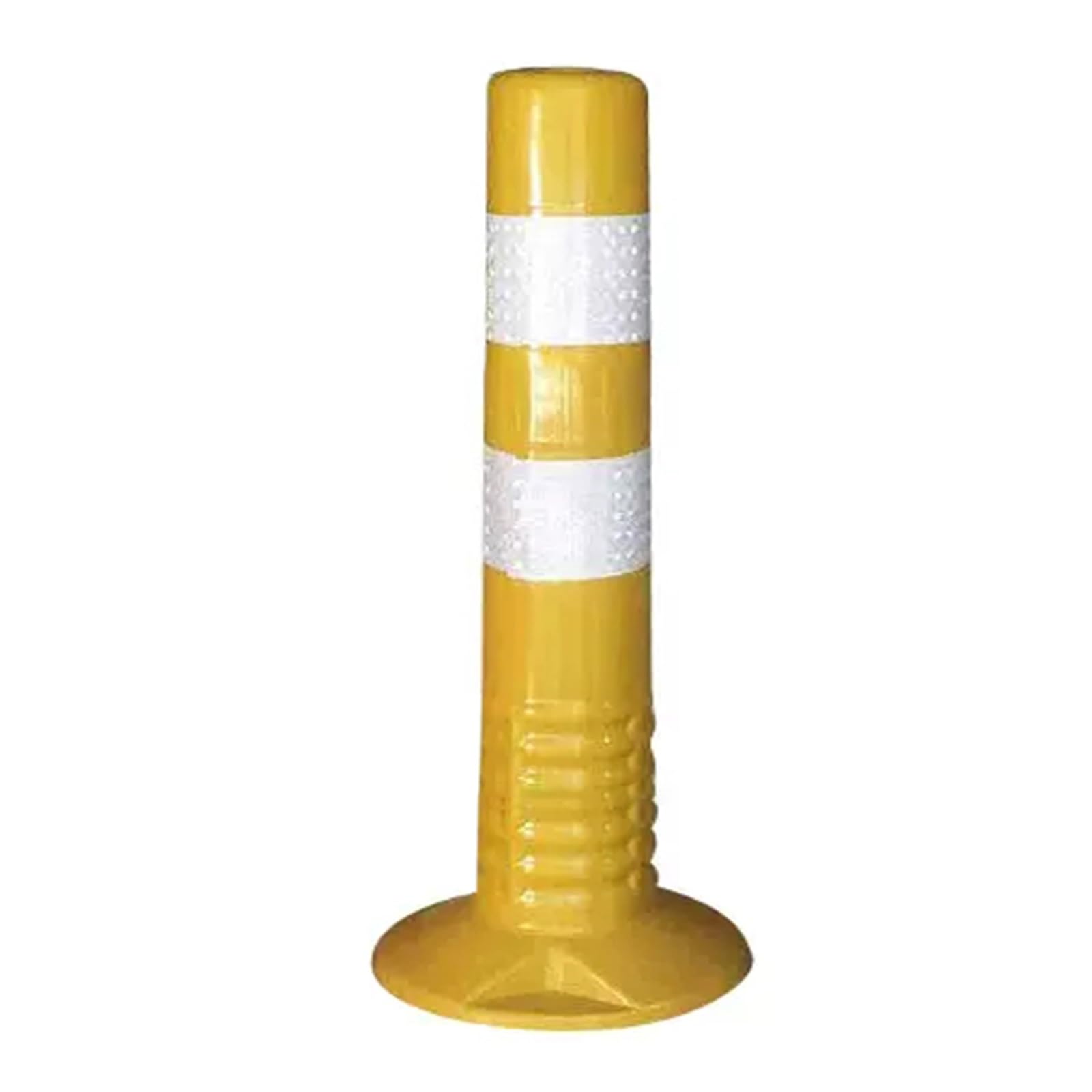 IUokLU Driveway Barrier Traffic Barricade - 18" & 30" Flexible PU Plastic Cones（Yellow-1 Pack/17.7in）