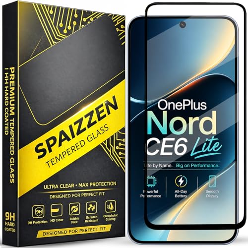 Image of Military-Grade Tempered Glass Screen Protector Compatible for Oneplus Nord CE6 Lite 5G / Oneplus Nord Ce 6 Lite 5G with Edge to Edge Coverage and Easy Self Installation kit
