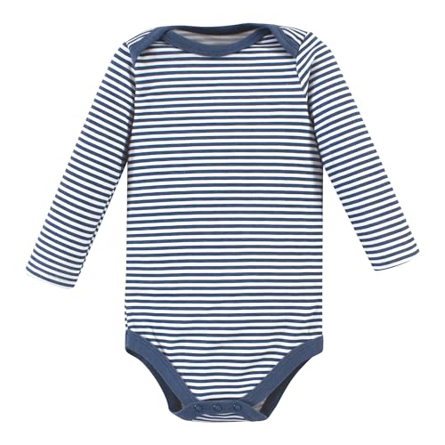 Image of Hudson Baby baby-boys Cotton Long-sleeve Bodysuits 5-pack