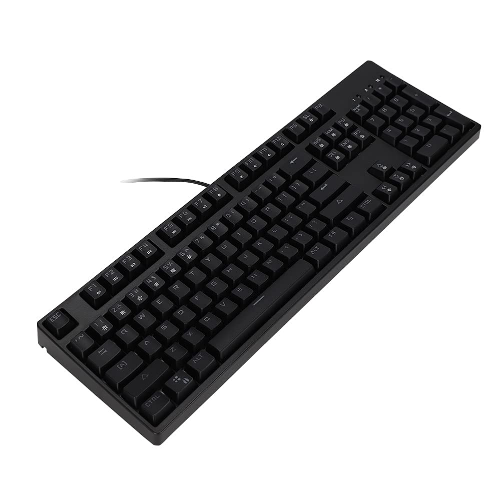 Zunate Mechaniczna Przewodowa Klawiatura do Gier, Multimedialna Klawiatura do Gier z Podświetleniem RGB 104 Klawisze Ergonomiczna Konstrukcja na Komputer Stacjonarny na Komputer z Systemem,