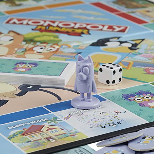 Hasbro Gaming Monopoly Junior Bluey Edition Board Game | Kids Play as Bluey, Bingo, Mum & Dad for Girls & Boys | Ages 5+ (Amazon Exclusive) - Image 5