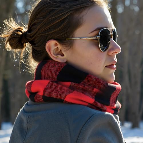 Image of Loritta Winter Scarf for Women, Long Plaid Shawl Wraps Scarves Gifts
