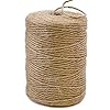 PerkHomy – Cordel de yute natural de 600 pies de largo para manualidades, envoltura de regalos, embalaje, jardinería, tejer, macramé, decoración (color marrón, 0.079 in x 600 pies)