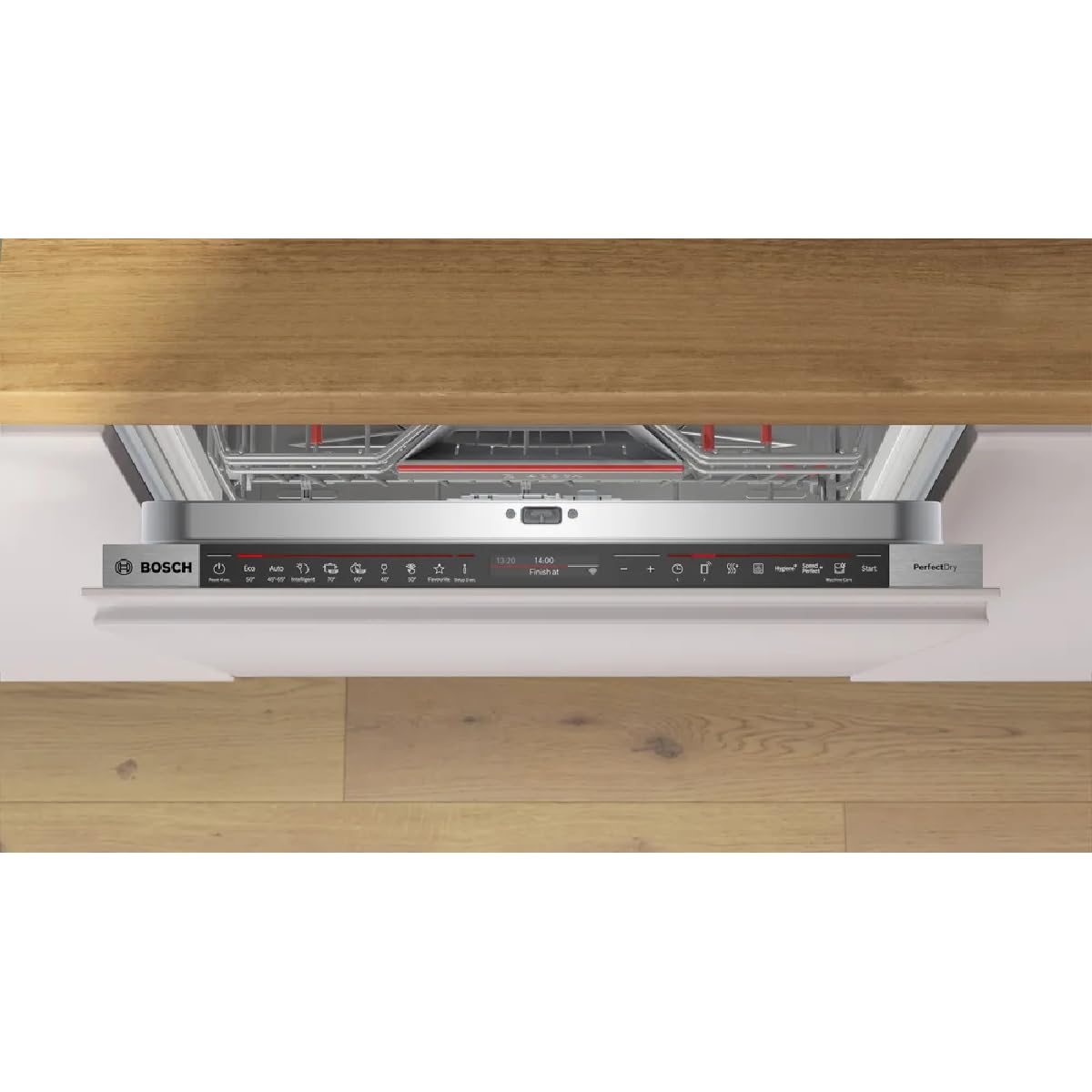 Bosch SMD8TCX04E, serie 8, Smart lavastoviglie completamente integrata 60 cm, cassetto portaposate, lavastoviglie Made in Germany, essiccazione zeolite, pulizia forte, molto silenziosa, Rackmatic