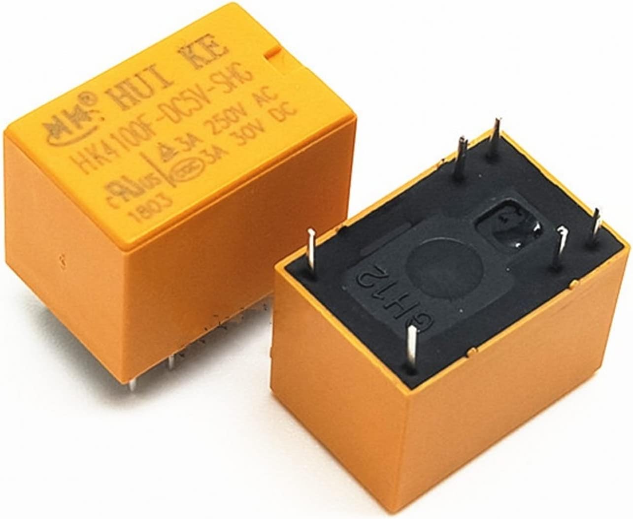 50PCS Relay HK4100f-DC3V-SHG HK4100F-DC5V-SHG HK4100F-DC12V-SHG HK4100F-DC24V-SHG DIP6 3A 250V AC/ 30V DC(OneColor)