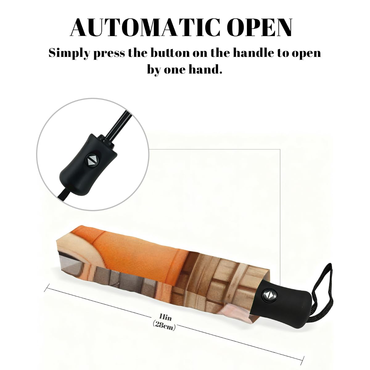 Paraguas compacto de viaje resistente al viento, plegable, para lluvia, apertura automática, protección contra rayos UV y agua