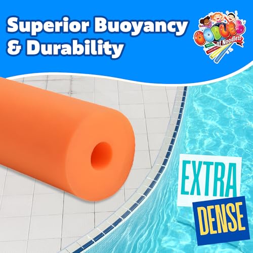 Image of Oodles of Noodles Deluxe Rainbow Swimming Pool Noodles Foam- Pack of 50 - Approx. 48 inch x 2.5 inch Multi-Purpose Foam Tubes, Pool Floats for Water Fun, Exercise, Crafts, Padding, Insulation & More
