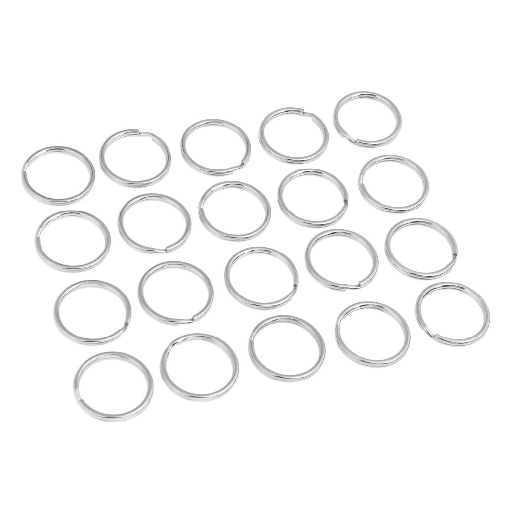 10 set di 20 portachiavi a forma di foglia, anelli per portachiavi, artigianato, 1,8 x 28 mm