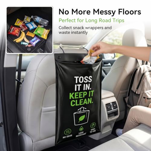 Image of Disposable Car Trash Bag Hanging,Car Garbage Bag Leakproof, Odor Seal 50PCS