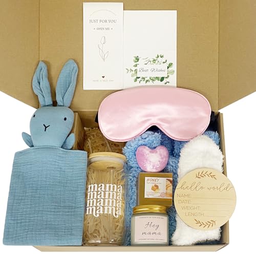 10 piezas de regalos para nueva mamá y regalos de baby shower para niñas, cesta de regalo para nueva mamá después del nacimiento, regalos de embarazo para madres primerizas, futuras mamás, paquete de