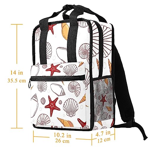Sac à dos en conque et étoile de mer multicolore réglable