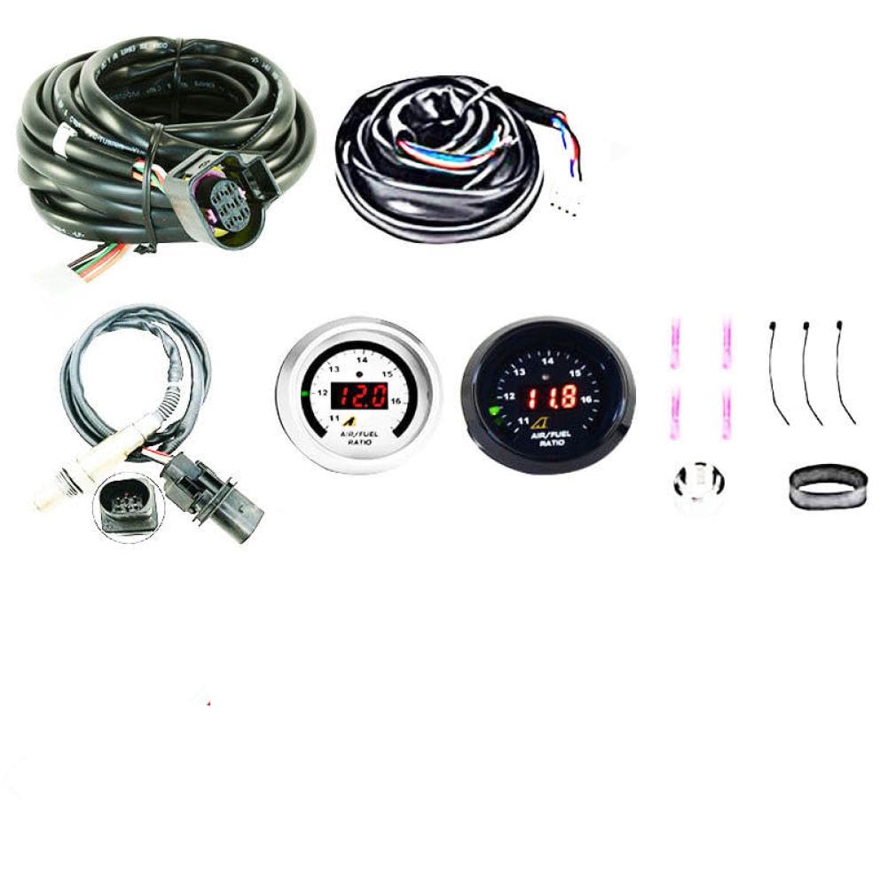 Air Fuel Ratio Gauge Kit 2 1/16 Inch with LSU4.9 0258017025 17025 Compatible with Wideband Gauge 30-4110 30-0300 X Series(30-0300 BK Decal)