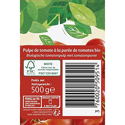 JARDIN BIO ÉTIC PULPE DE TOMATE BIO BRIQUE 500G - JARDIN BIO ETIC - LOT DE 4 - Offre Special
