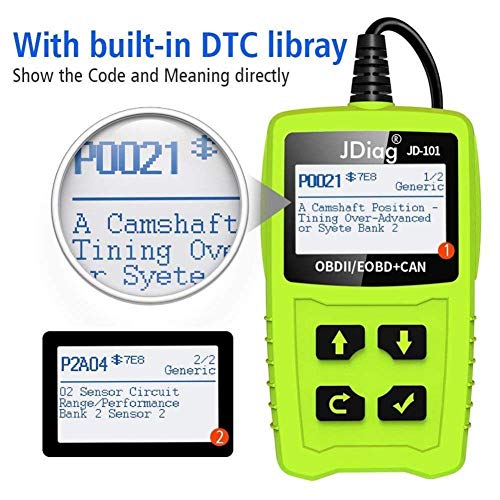OBDKCAN JD101 OBD2 Scanner, Automotive Car Engine Fault Code Reader CAN Diagnostic Scan Tool with Battery Condition Test - Thumbnail 2