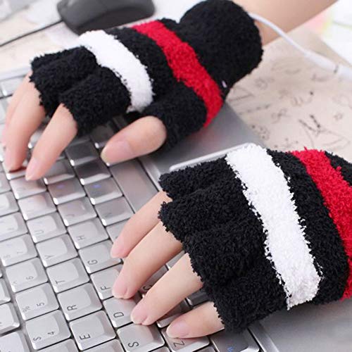 Shirt Luv Gloves USB Heating Winter Hand Warm Gloves Heated Fingerless Warmer Mitten Thanksgiving