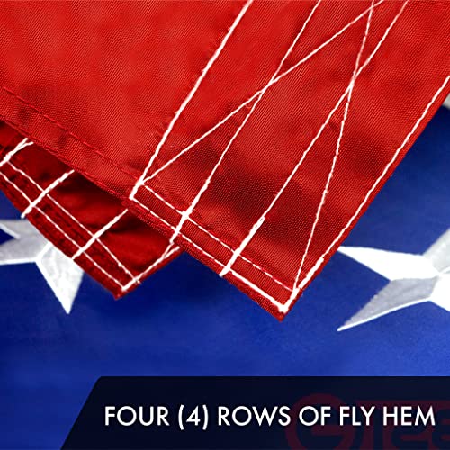 G128 American Usa Flag | 5X8 Ft | Toughweave Series Embroidered 300D Polyester | Country Flag, Embroidered Stars, Sewn Stripes, Indoor/Outdoor, Brass Grommets #TOP4
