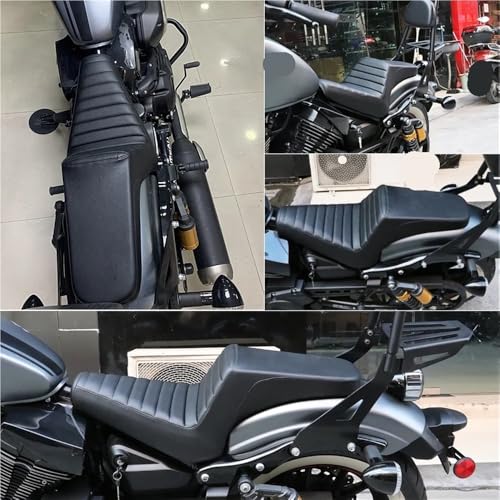Cojín asiento motocicleta Bolt 950 XV950 XVS R C SPEC 2013-2019 cojines dos asientos negro 3