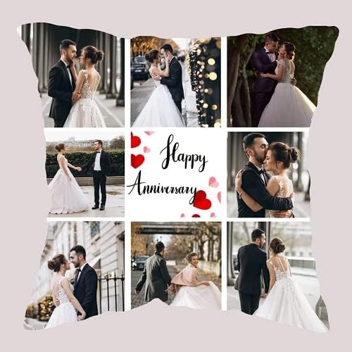 Custom Photo Pillow Case for Couch, Sofa, Chair, Bed, Personalized, Home Decor (8 Photo Cushion, Single Side Print)