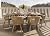 PURPLE LEAF 7 Pieces Outdoor Dining Set with Patio Aluminium Dining Table and Wicker Rattan Chairs Modern Furniture Cushions Sets for Backyard Indoor Decor Kitchen Champagne