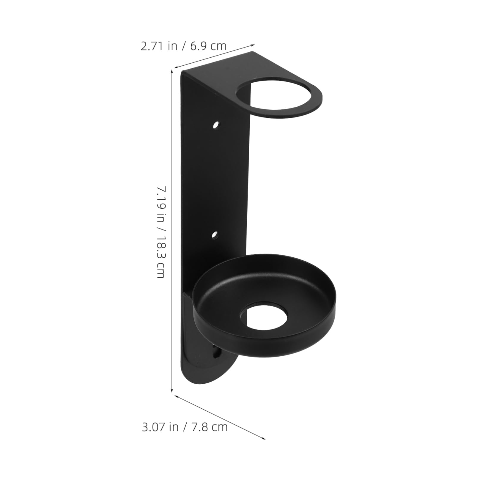 Ciieeo Bathroom Wall Mount Soap Dispenser Shower Gel Bottle Holder Metal Hook