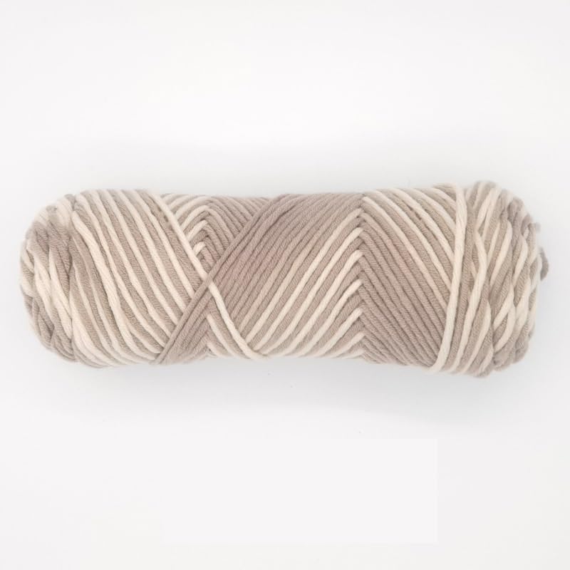 tianwandong 1Pc 100g ręcznie robiona na drutach przędza bawełniana miękkie szydełkowanie nici akrylowe przędzy na sweter z dzianiny szalik koc(43 beige camou)
