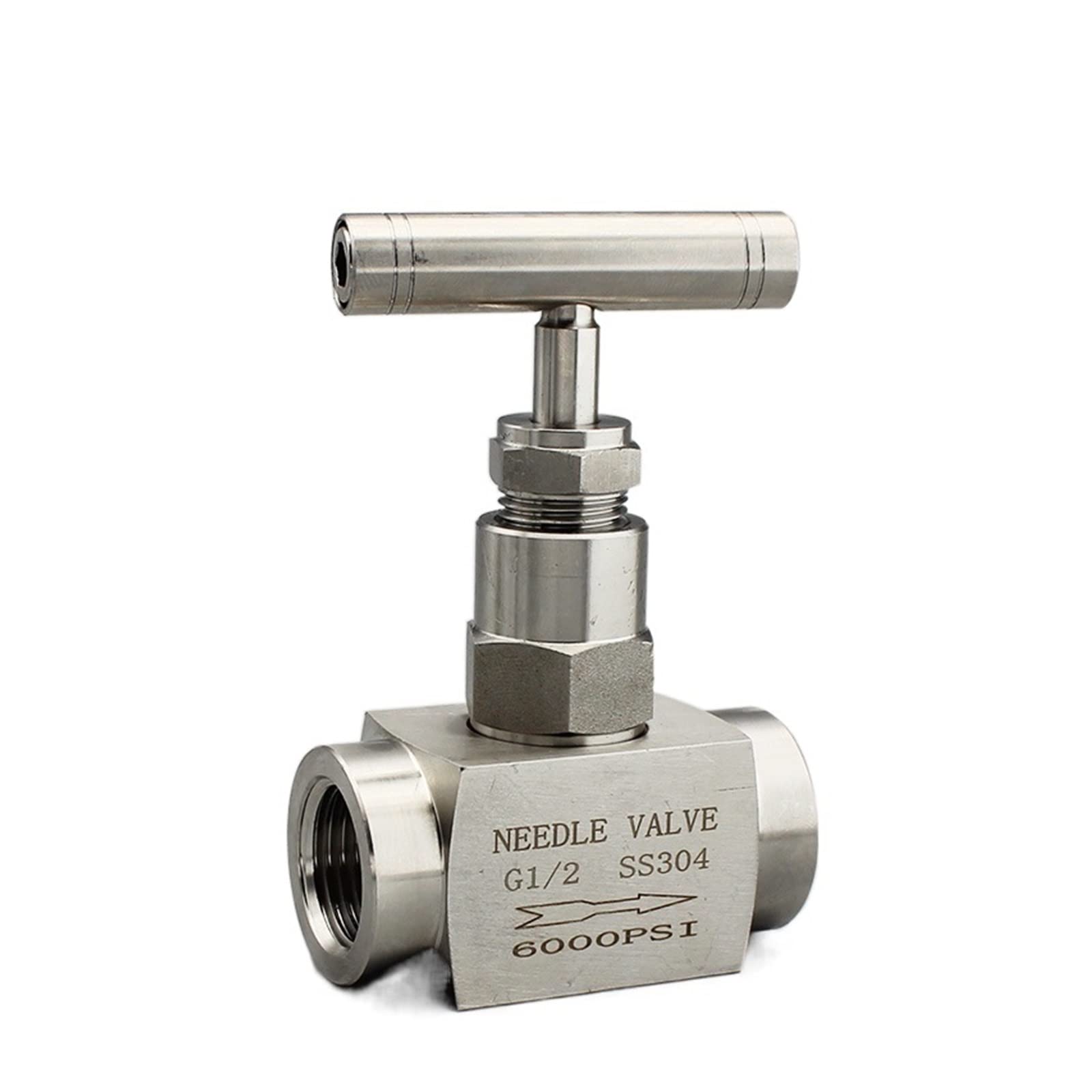 Resiste altas presiones y temperaturas extremas Válvula de aguja de alta presión de acero inoxidable SS304/316 Agua Gas BSP/NPT(Bsp,1/8 Inch)