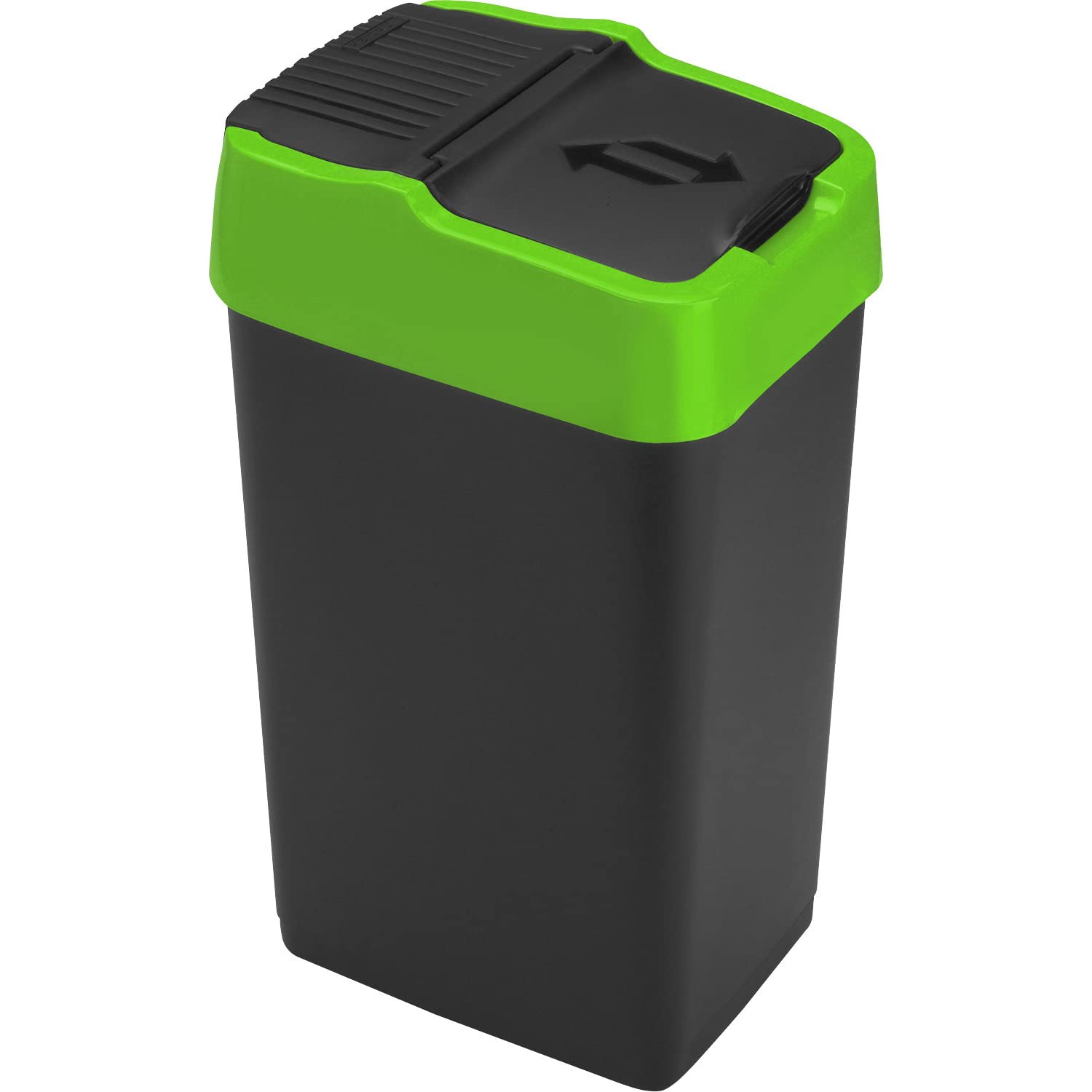 Sterling Ventures Waste Rubbish Bin Premium Plastic Dustbin for Home Friendly Smart Size, Kitchen, Washrooms, General Waste Bin (Green 18L)