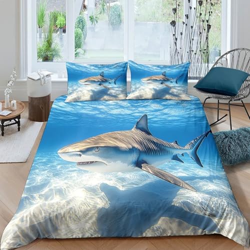 Housse de couette requin douce et hypoallergénique pour nuits sereines - 4