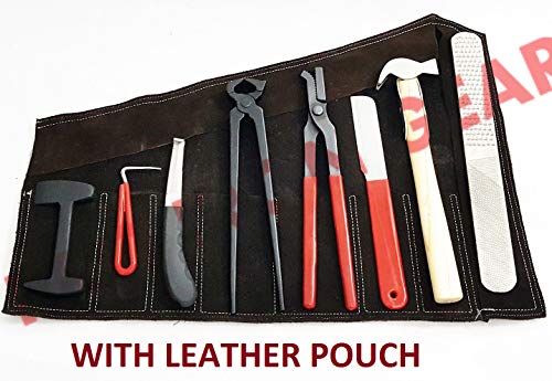 PRO IRON GEAR Horse Tool KIT Farrier Tool KIT,8 Pieces Instruments Kit