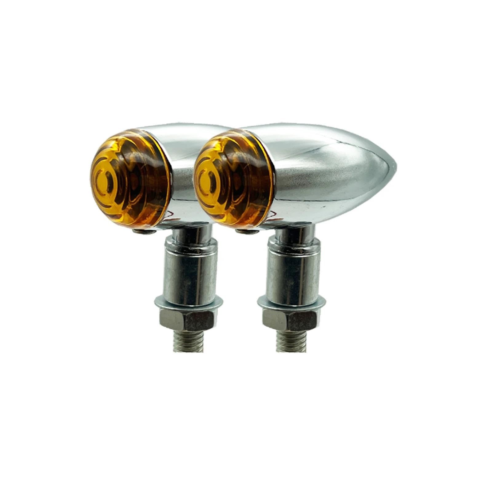 Intermitentes para Y&amaha Luz Intermitente Motocicleta Bullet Intermitente para Motocicleta Color Negro Y Plateado Lámpara señal(2 pcs Yellow+Silver)