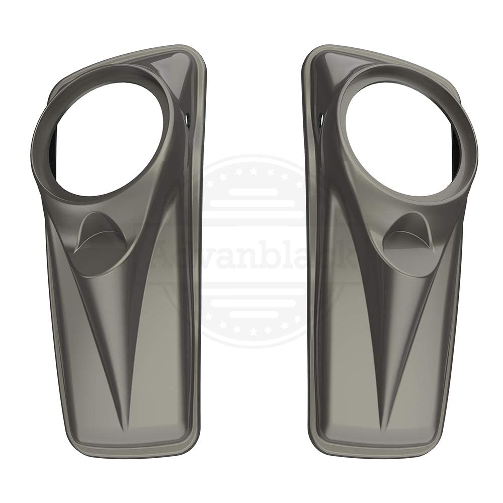 Moto Onfire Industrial Gray(Glossy) 8'' Saddlebag Speaker Lids Fit for Harley Touring FLH 2014+