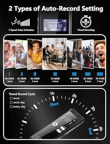 image for Crosseagle 64GB Digital Voice Activated Recorder with Playback - 4552 