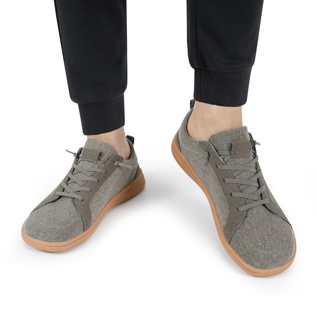 Image of Men's Barefoot Wide Toe Box Shoes - Minimalist Barefoot Shoes with Zero Drop Sole Extra Wide Slip on Walking Shoes for Men
